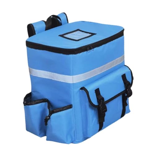 kowaku Isolierter Lebensmittel-Rucksack mit Griff, Lebensmittel-Liefertasche, Thermotasche für Lebensmittel, Blau von kowaku