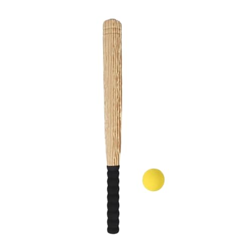 kowaku Jugend Baseballschläger Und Ballspielset, 53 cm, Interaktives Spielzeug für Draußen, Farbe der Holzmaserung von kowaku