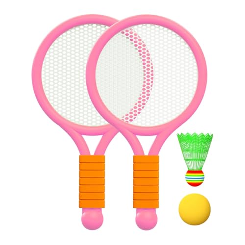 kowaku Kinder Sport Set für Badminton Und Tennis, Tragbare Schläger für Anfänger, ROSA von kowaku