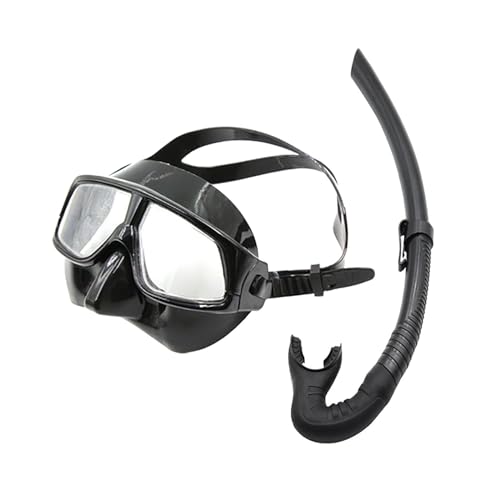 kowaku Schnorchelset Schnorchelausrüstung Antibeschlag Schwimmbrille für Erwachsene Taucherbrille Tauchmaske, Schwarz von kowaku