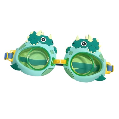 kowaku Schwimmbrille für Kinder, Schwimmbrille, verstellbare Schwimmbrille mit klarer Sicht, Schwimmbrille für Kinder für Wassersport, Triceratosaurier von kowaku