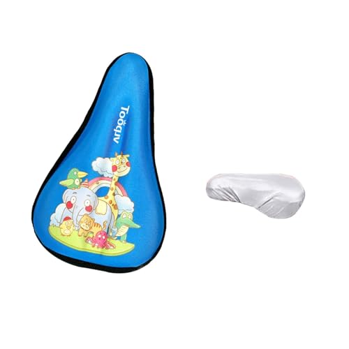 kowaku Sitzbezug für Kinderfahrrad, Kinder Sattelbezug, Kinder-Fahrradsitzbezug, Fahrradsitz-Schutzhülle, weicher Kinder-Fahrradsitz-Kissenbezug für Kinder-Fahrradsattel für Jungen Mädchen, m, Blau von kowaku