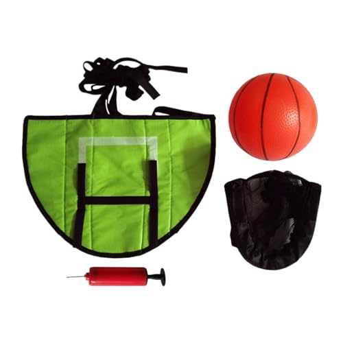 kowaku Trampolin Basketballkorb mit Sicherheitsnetz für Kinder Und Erwachsene, mit 1 Stück Bälle von kowaku