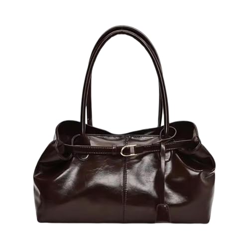 kowaku Umhängetasche für Damen Und Mädchen, Tragbare Handtasche für Einkäufe Und Feiern, Dunkelbraun von kowaku