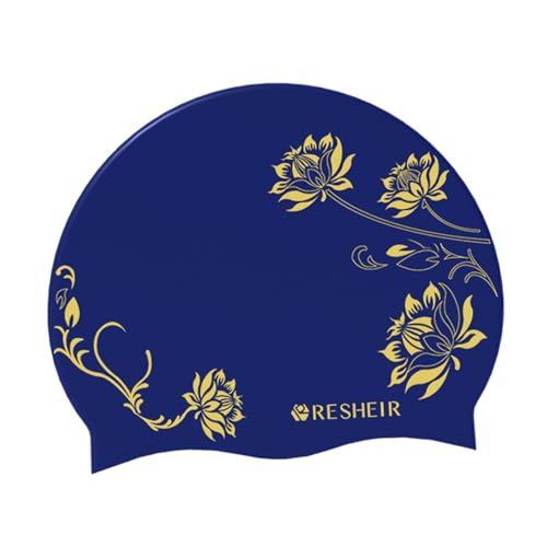 kowaku wasserdichte Schwimmkappe für Damen Und Herren, Stylische Kopfbedeckung für Wassersport, Blau von kowaku
