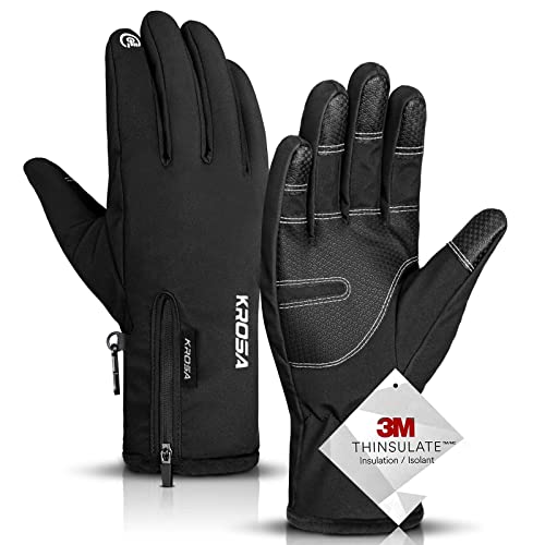 krosa -23,3 ° F Winterhandschuhe Herren Damen, 10 Touchscreen Finger Schnee Skihandschuhe Wasserdicht Kaltes Wetter Handschuhe von krosa
