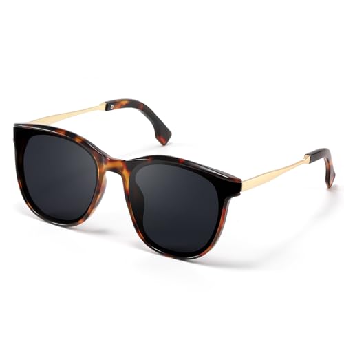kunchu Sonnenbrille-Damen-Retro-Runde-Trendy- Klassisch-UV400-Schutz-Ultraleicht-Kleine-für-Schmales- Gesicht von kunchu
