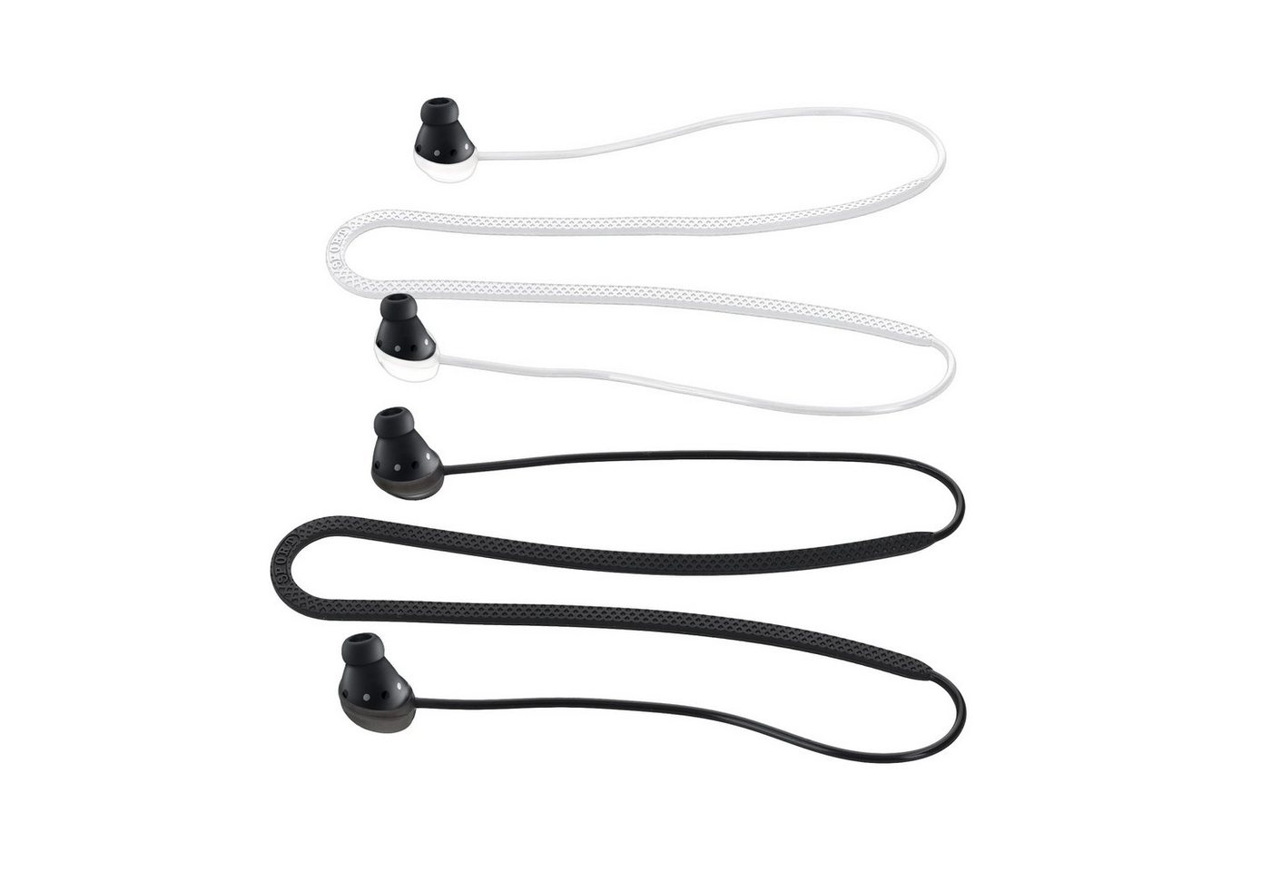 kwmobile 2x Halteband für Samsung Galaxy Buds Pro Headphones Headset-Halterung, (1-tlg., Kopfhörer Halter Band Strap in Schwarz Weiß) von kwmobile