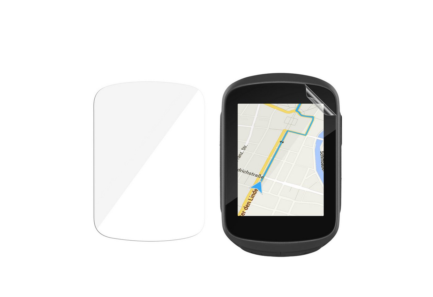 kwmobile Displayschutzfolie 2x Fahrrad GPS Folie für Garmin Edge 130 Plus, 2 Stück, Displayschutzfolie für Bike GPS Computer transparenter Displayschutz von kwmobile