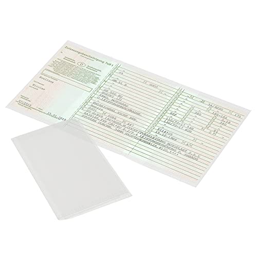 kwmobile Fahrzeugschein Hülle faltbar - 2x Kunststoff Schutzhülle für KFZ Schein Führerschein - Mappe Schutzfolie in Matt Transparent von kwmobile