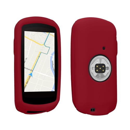 kwmobile Hülle kompatibel mit Garmin Edge 1040/1040 Solar - Silikon GPS Fahrrad Case Schutzhülle - in Bordeaux von kwmobile