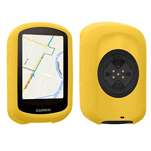 kwmobile Hülle kompatibel mit Garmin Edge 840 / Edge 540 - Silikon GPS Fahrrad Case Schutzhülle - in Gelb von kwmobile