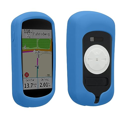 kwmobile Hülle kompatibel mit Garmin Edge Explore - Silikon GPS Fahrrad Case Schutzhülle - in Blau von kwmobile