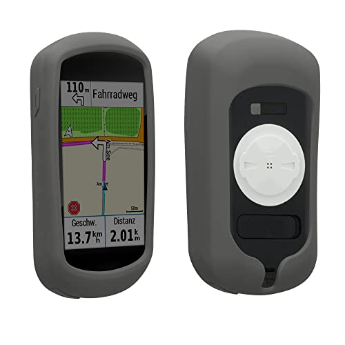 kwmobile Hülle kompatibel mit Garmin Edge Explore - Silikon GPS Fahrrad Case Schutzhülle - in Grau von kwmobile