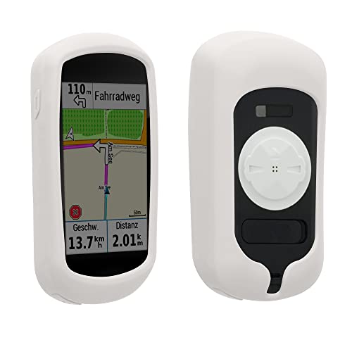 kwmobile Hülle kompatibel mit Garmin Edge Explore - Silikon GPS Fahrrad Case Schutzhülle - in Weiß von kwmobile
