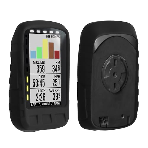 kwmobile Hülle kompatibel mit Wahoo Elemnt Roam - Silikon GPS Fahrrad Case Schutzhülle - in Schwarz von kwmobile