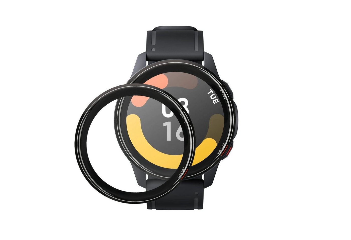 kwmobile Schutzfolie 2x Displayschutzfolie für Xiaomi Mi Watch / Mi Watch Color Sport, (1-St), Schutzfolie für Fitness Tracker - robuster Displayschutz - transparent von kwmobile