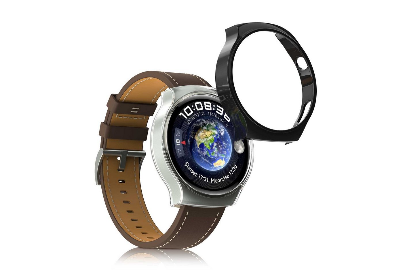 kwmobile Smartwatch-Hülle 2x Hülle für Huawei Watch 4 Pro, Fitnesstracker Case Set - ohne Tracker von kwmobile