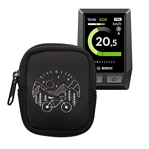 kwmobile Tasche kompatibel mit Bosch Kiox/Kiox 300 - Bike GPS Hülle Bike Life Weiß Schwarz von kwmobile