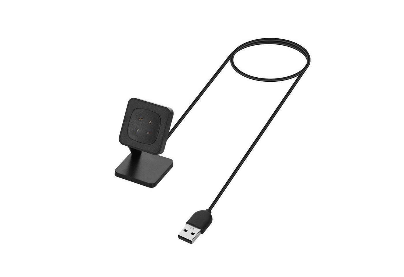 kwmobile USB Ladegerät für Fitbit Versa 4 / Sense 2 / Versa 3 / Sense USB-Ladegerät (1-tlg., USB Kabel Charger Stand - Smart Watch Ladestation - Standfunktion) von kwmobile