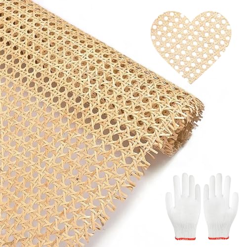 Natürliches Rattan, 150cm Cane Gurtband, Natürliches Rattan Webbing Geflecht, Rattan gepresst Cane Gurtband Blatt, Möbel Wiener Geflecht, gewebt Cane Rolle für Möbel, Stuhl, Schrank (40 x 150 cm) von kyaoayo