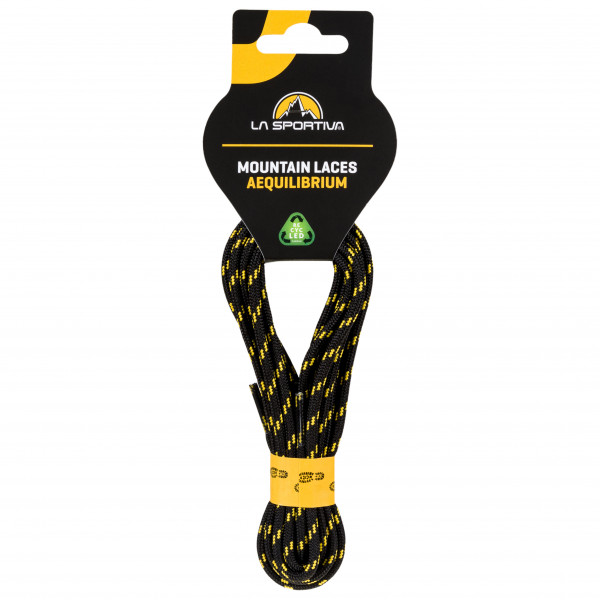 La Sportiva - Lace Mountain Aequilibrium - Schnürsenkel Gr 180 cm schwarz/gelb von la sportiva