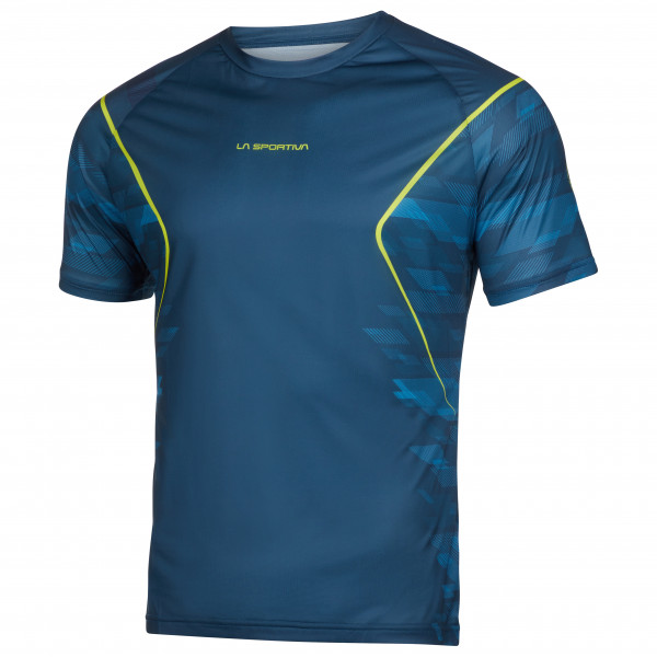 La Sportiva - Pacer T-Shirt - Laufshirt Gr L;M;S;XL;XXL blau/türkis;gelb von la sportiva