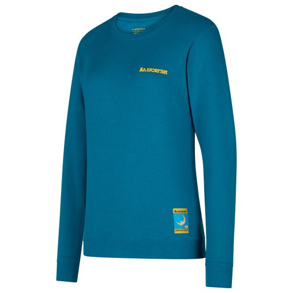 La Sportiva - Women's Climbing On The Moon Sweatshirt - Pullover Gr M blau von la sportiva