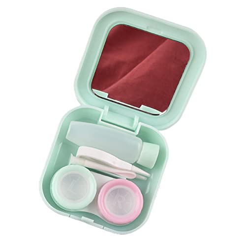 Kontaktlinsen Reiseetui Anti-Bruch Geruchsloser Tagesbedarf Augenkontaktlinsen Box mit Spiegel für Geschenk Seeblau von lamphle