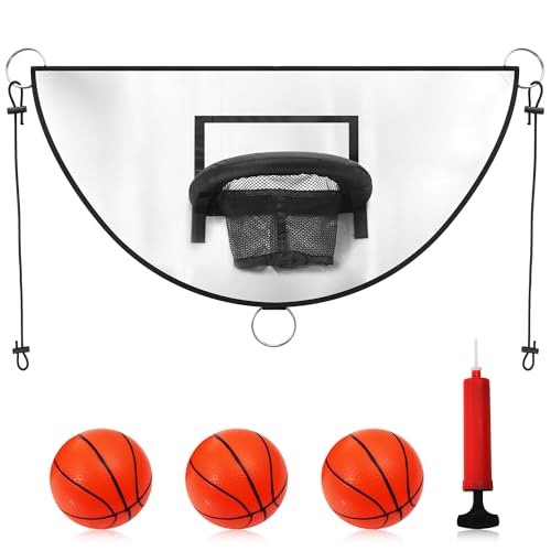 Trampolin Basketballkorb, Abreißbarer Rand zum Eintauchen Basketballkorb für Trampolin & Mini Trampolin Basketball für Basketball Liebhaber Kinder Erwachsene für Den Innen und Außenbereich von lasuroa