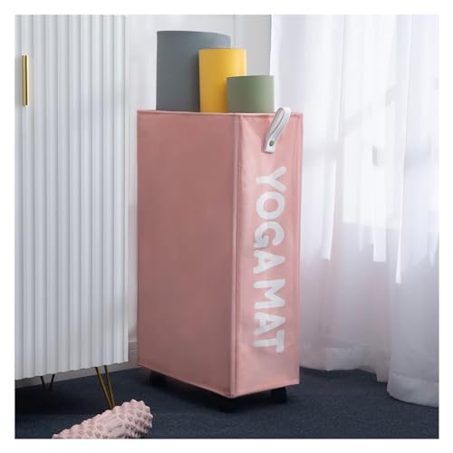 Aufbewahrungskorb für Yogamatten, 70 cm hohes Aufbewahrungsregal for Schaumstoffrollenhandtücher, platzsparender Eckorganizer for Trainingsmatten(Color:Pink) von lbEUR