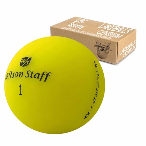 lbc-sports 24 Wilson Staff Dx2 / Duo Soft Optix Golfbälle - AAAAA - PremiumSelection - Gelb - Mattes Finish - Lakeballs - gebrauchte Golfbälle - im Netzbeutel von lbc-sports