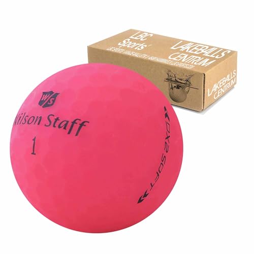 24 Wilson Staff Dx2 / Duo Soft Optix Golfbälle - AAAAA - PremiumSelection - Pink - Mattes Finish - Lakeballs - gebrauchte Golfbälle - im Netzbeutel von lbc-sports
