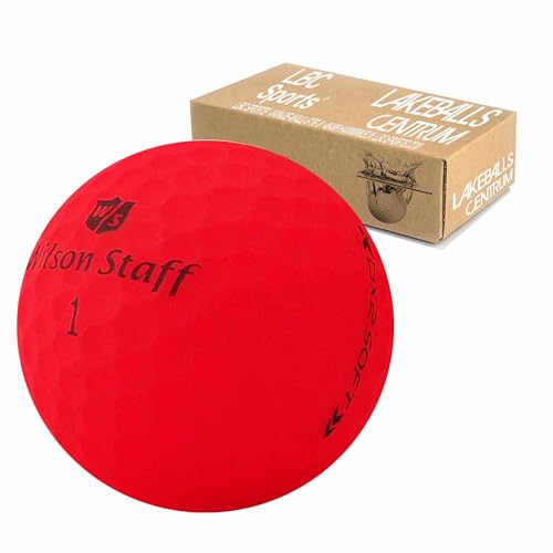 lbc-sports 24 Wilson Staff Dx2 / Duo Soft Optix Golfbälle - AAAAA - PremiumSelection - Rot - Mattes Finish - Lakeballs - gebrauchte Golfbälle - im Netzbeutel von lbc-sports