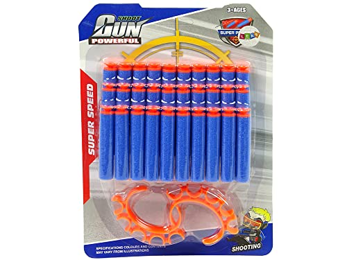 Pistolen-Patronen Schaumstoff-Saugpfeile Blau 30 Stück von lean toys