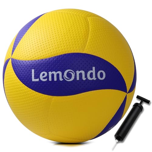 lemondo Volleyball PU Wasserfest Beachvolleyball mit Pumpe Indoor Outdoor Bälle für Strand Garten und Bad Geschenk von lemondo