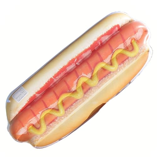 lencyotool Hot-Dog-Pool schwimmend, schwimmender Hotdog | Schwimmender Hotdog - Lustiges Aufsitzspielzeug, Strandparty-Requisiten, Poolschwimmer für Erwachsene von lencyotool