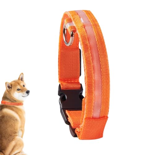 leryveo Leuchthalsband - Blinkendes, leuchtendes LED-Halsband für Hunde | Verstellbare, im Dunkeln leuchtende Halsbänder für Welpen, mittelgroße und kleine Hunde von leryveo