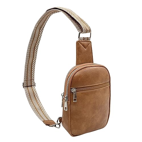 lifwimner Bauchtasche Damen Umhängetasche Klein Damen Kunstleder Crossbody Bag Sling Bag Stylisch Schultertasche für Frauen von lifwimner