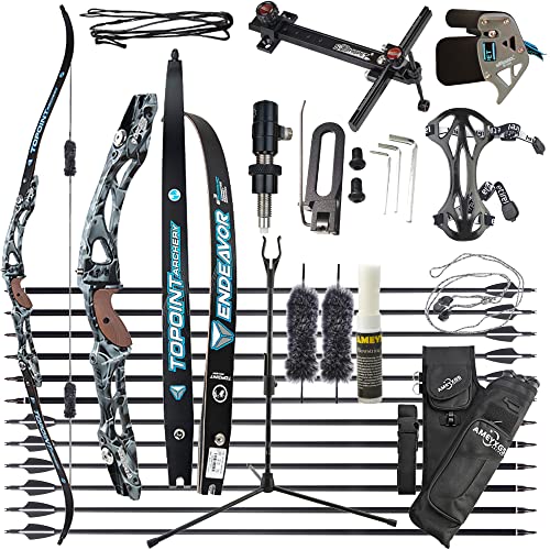 66/68/70 Zoll Takedown Recurvebogen Set für Erwachsene | 18-44 lbs ILF-Bogenrückgriff | Jagen & Sport | Rechtshänder von limaity