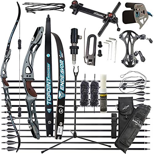 66/68/70 Zoll Takedown Recurvebogen Set für Erwachsene | 18-44 lbs ILF-Bogenrückgriff | Jagen & Sport | Rechtshänder von limaity
