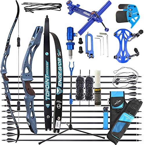 66/68/70 Zoll Takedown Recurvebogen Set für Erwachsene | 18-44 lbs ILF-Bogenrückgriff | Jagen & Sport | Rechtshänder von limaity
