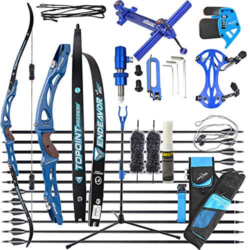 66/68/70 Zoll Takedown Recurvebogen Set für Erwachsene | 18-44 lbs ILF-Bogenrückgriff | Jagen & Sport | Rechtshänder von limaity