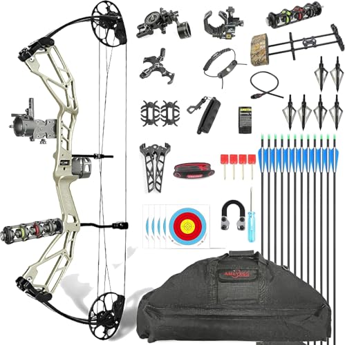 Compoundbogen-Set – 30–70 lbs einstellbar, 21–30" Auszugslänge, 320 FPS, CNC BCY-X99-Sehne für Zielschießen und Jagd‌ von limaity