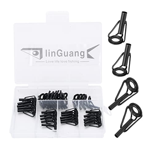 linguang 35 Stück und 40 Stück Rutenspitzen-Reparatur-Sets für Angelruten (40 Stück Rutenspitze) von linguang