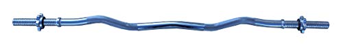 Lisaro SZ Hantel Curlstange 120cm mit Sternverschlüssen | Standardnorm gerändelt und verchromt | Scheibenaufnahme Ø 30 mm | Hantel Curl Stange Hantelstange von lisaro