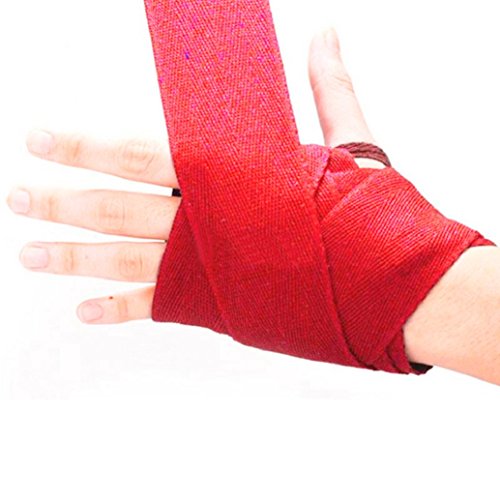 Little Finger Handbandagen, für Training, Boxen, Handschuhe, Unisex, 2,5 m , rot, 98.43" x 1.97" von little finger