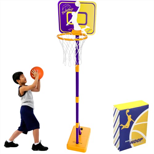 Basketballkorb Kinder Höhenverstellbar 93-161cm Mini-Basketballnetz Basketballkorb Outdoor Indoor Geburtstag Ostern Weihnachten Kindertag Geschenke für Kinder im Alter von 3-6 von littneo