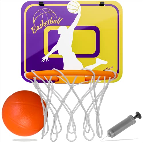 Mini-Basketballkorb für Kinder 30 x 24 cm Mini-Rückwand, Mini-Korb und Ball, Indoor-Basketballkorb für kleine Kinder von littneo
