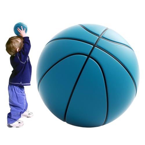 Silent Basketball | Silent Shot Basketball | 2024 New Leiser Basketball Größe 7 | Leiser Basketball | Silent Ball Soft 3D PU Trainingsball | Heller Schaumstoff Dämpfer Basketball Für Kinder Jugendlich von lovemetoo